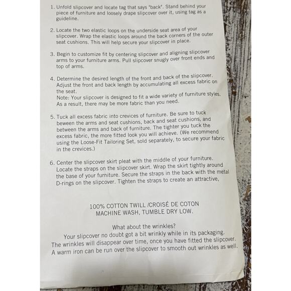 Pottery Barn Tailored Twill Small Sofa Canvas Cream Loose-Adjust SlipCover New  - Picture 16 of 16